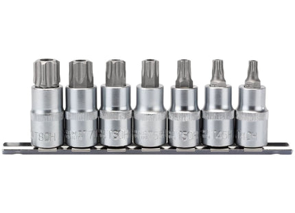Draper TX-STAR Security Socket Bit Set, 1/2" Sq. Dr., 55mm (7 Piece) Draper - Town Tools 