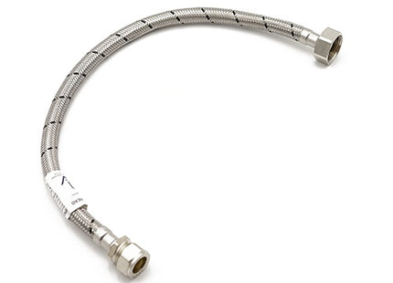 FLTC WRAS approved standard bore flexible tap connector 15mm x 3/4" x 500mm long