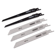 Assorted Reciprocating Saw Blades for Multi-Purpose Cutting, 150mm (Pack of 5) Draper - Town Tools