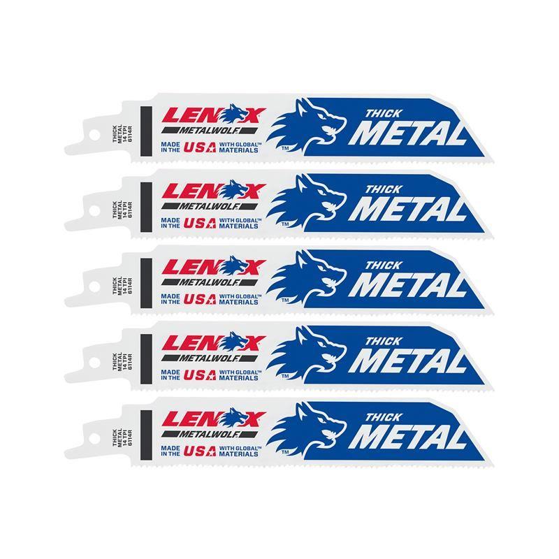 Lenox MultiWolf Wave Edge Reciprocating Saw Blade 152 x 25 x 1.1mm 14 TPI (Pack 5) LENOX - RockBottom Northampton