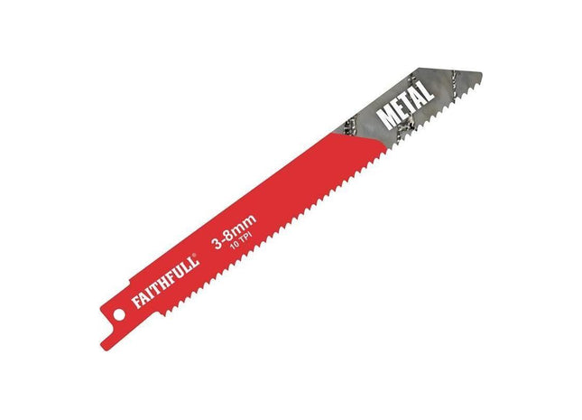 Faithfull S918H Sabre Saw Blade Metal 150mm 10 TPI (Pack of 5) Faithfull - RockBottom Northampton