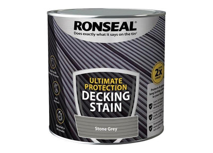 Ronseal Ultimate Protection Decking Stain Stone Grey 2.5 litre Ronseal - RockBottom Nothampton