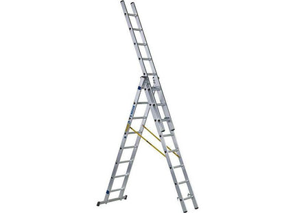 Zarges D-Rung Combination Ladder 3-Part 3 x 8 Rungs Zarges - RockBottom Northampton