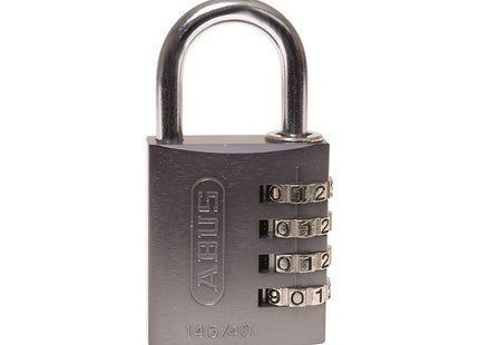 Abus Mechanical 145/40 40mm Aluminium Combination Padlock Titanium 49551 ABUS Mechanical - RockBottom Northampton 