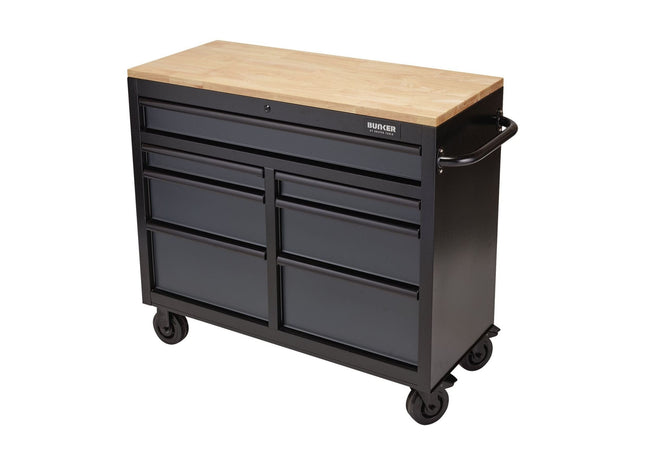 Draper BUNKER Workbench Roller Tool Cabinet, 7 Drawer, 41", Grey 08216 Draper - Town Tools 