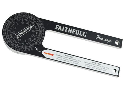 Faithfull Prestige Mitre Saw Protractor Black Aluminium Faithfull - RockBottom Northampton