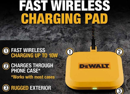 Dewalt Telecoms Fast Wireless Charging Pad DEWALT Telecoms - RockBottom Northampton