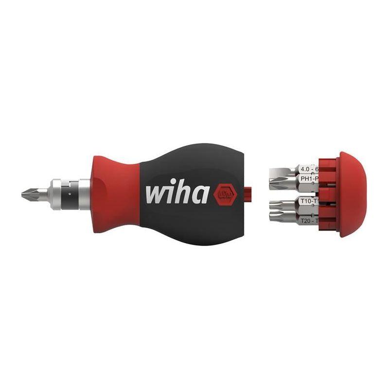 Wiha Magnetic SoftFinish® Stubby Screwdriver with Bit Magazine Wiha - RockBottom Northampton