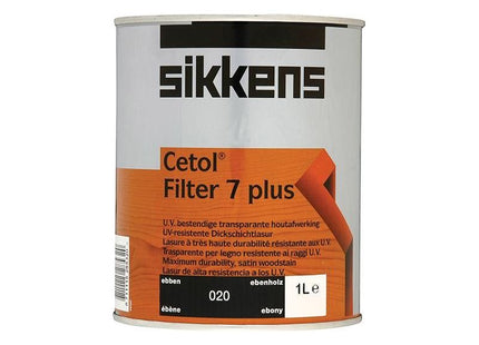 Sikkens Cetol Filter 7 Plus Translucent Woodstain Ebony 1 litre Sikkens - RockBottom Nothampton