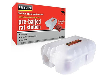 Pest-Stop (Pelsis Group) Super Rat & Mouse Killer Wax Block Pre-Baited Station Pest-Stop (Pelsis Group) - RockBottom Nothampton