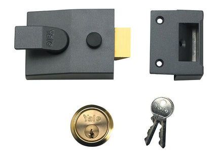Yale Locks 88 Standard Nightlatch 60mm Backset DMG Finish Satin Chrome Cylinder Box Yale Locks - RockBottom Northampton