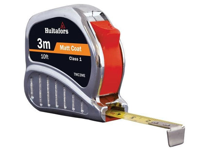 Hultafors TM3ME Chrome Tri-Matic Pocket Tape 3m/10ft (Width 13mm) Hultafors - RockBottom Northampton