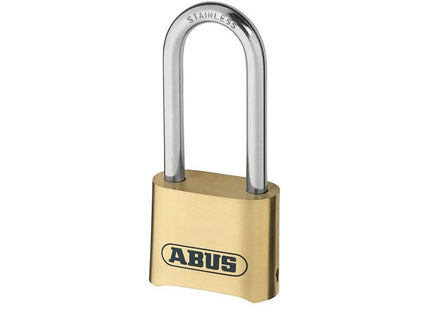 Abus Mechanical 180IB/50HB63 50mm Brass Body Combination Padlock Long Shackle (4-Digit) Carded ABUS Mechanical - RockBottom Northampton 