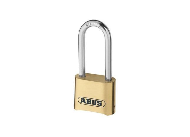 Abus Mechanical 180IB/50HB63 50mm Brass Body Combination Padlock Long Shackle (4-Digit) Carded ABUS Mechanical - RockBottom Northampton 