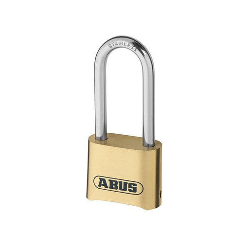 Abus Mechanical 180IB/50HB63 50mm Brass Body Combination Padlock Long Shackle (4-Digit) Carded ABUS Mechanical - RockBottom Northampton 