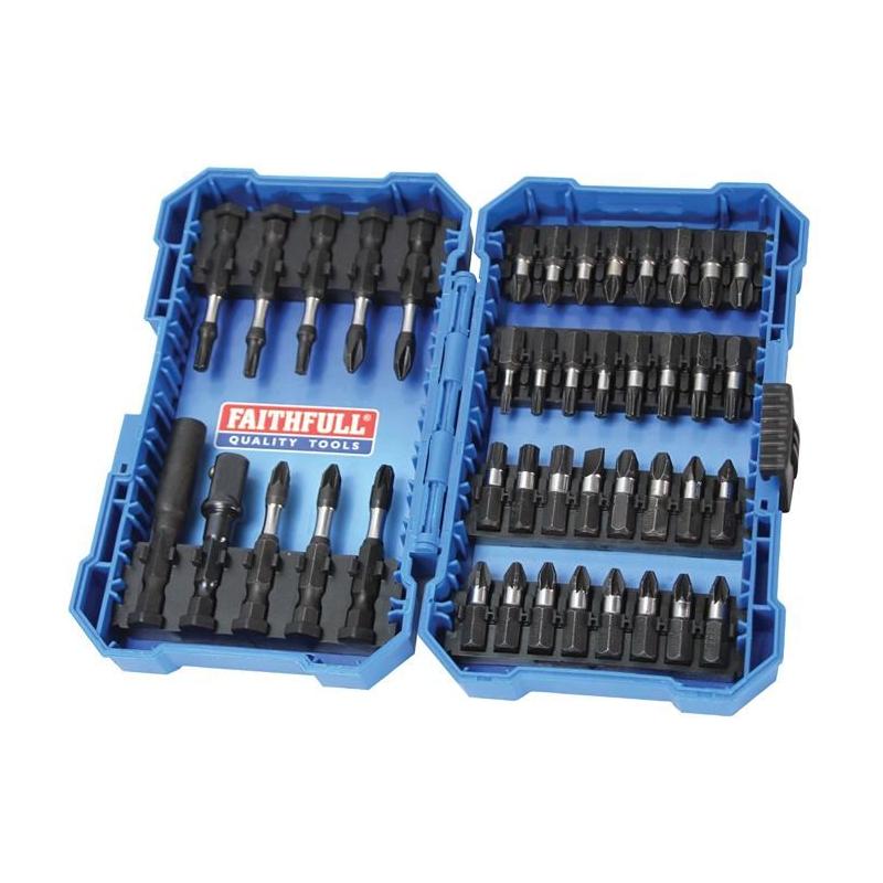 Faithfull Impact Screwdriver Bit Set, 42 Piece Faithfull - RockBottom Northampton