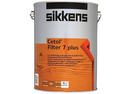 Sikkens Cetol Filter 7 Plus Translucent Woodstain Light Oak 5 litre Sikkens - RockBottom Nothampton