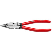 Knipex 08 21 185 SB Needle-Nose Combination Pliers plastic coated black atramentized, 185mm Draper - Town Tools