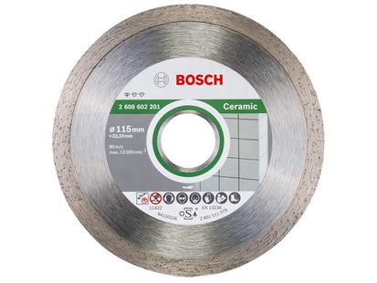 Bosch Powertool Accessories Standard for Ceramic Diamond Cutting Disc 115 x 22.23mm Bosch Powertool Accessories - RockBottom Northampton