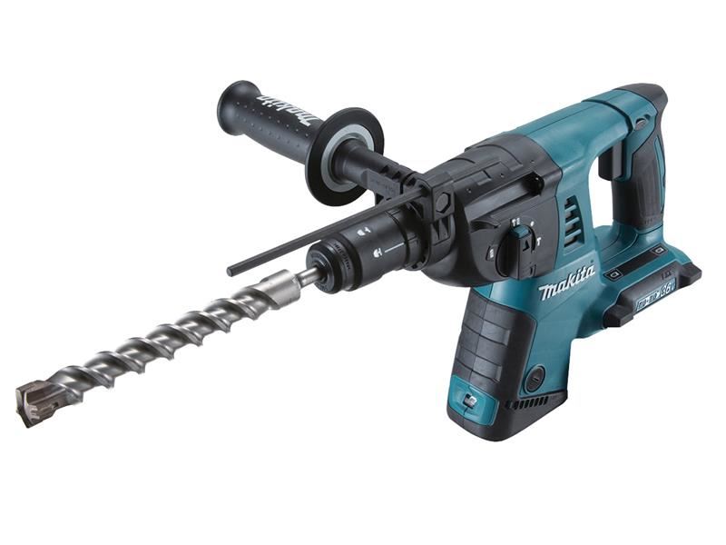 Makita DHR264ZJ SDS Plus Rotary Hammer 36V (2 x 18V) Bare Unit Makita - RockBottom Northampton 