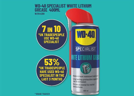 WD-40 Specialist White Lithium Grease 400ml WD-40� - RockBottom Northampton