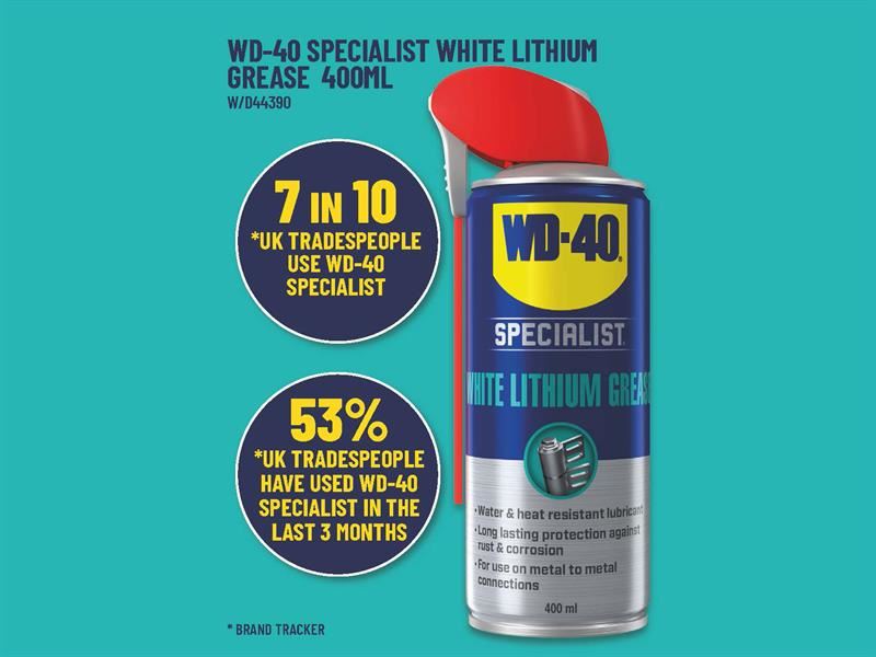 WD-40 Specialist White Lithium Grease 400ml WD-40� - RockBottom Northampton