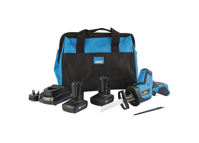 Draper Storm Force 10.8V Power Interchange Reciprocating Saw Kit, 2 x 4.0Ah Batt Draper - Town Tools