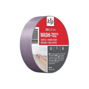 Kip® 209 Premium Low Tack WASHI-TEC® Masking Tape 30mm x 50m KIP® - RockBottom Northampton