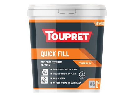 Toupret Quick Fill (Exterior) 1 litre Toupret - RockBottom Northampton