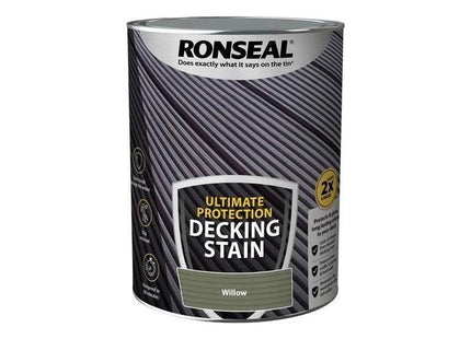 Ronseal Ultimate Protection Decking Stain Willow 5 litre Ronseal - RockBottom Nothampton