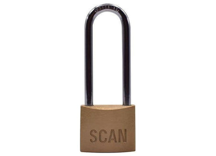 Scan Brass Padlock 40mm Long Shackle Scan - RockBottom Nothampton