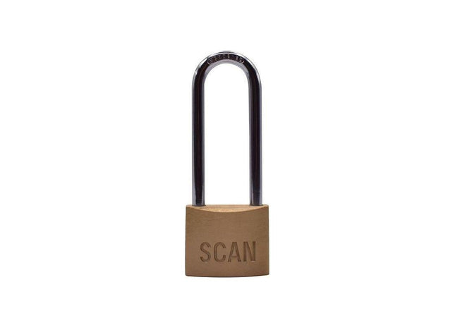 Scan Brass Padlock 40mm Long Shackle Scan - RockBottom Nothampton