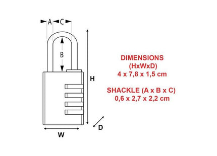 Master Lock Black Finish 40mm 4-Digit Combination Padlock Master Lock - RockBottom Northampton