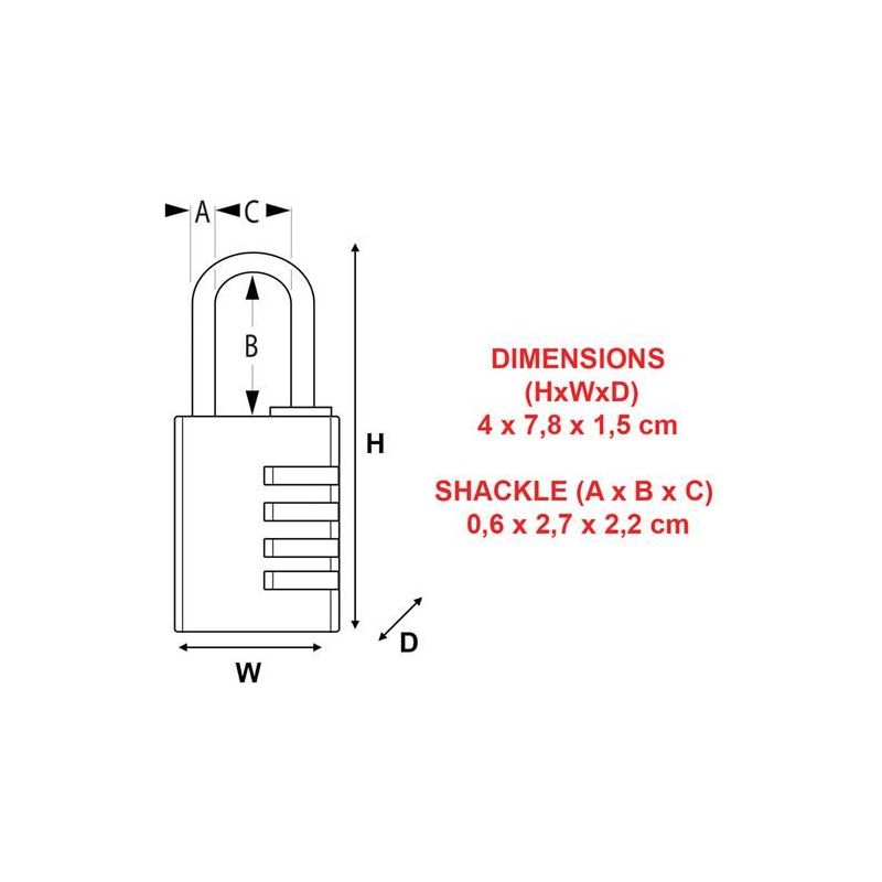 Master Lock Black Finish 40mm 4-Digit Combination Padlock Master Lock - RockBottom Northampton