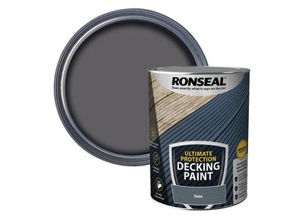 Ronseal Ultimate Protection Decking Paint Slate 5 litre Ronseal - RockBottom Nothampton