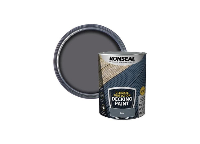 Ronseal Ultimate Protection Decking Paint Slate 5 litre Ronseal - RockBottom Nothampton