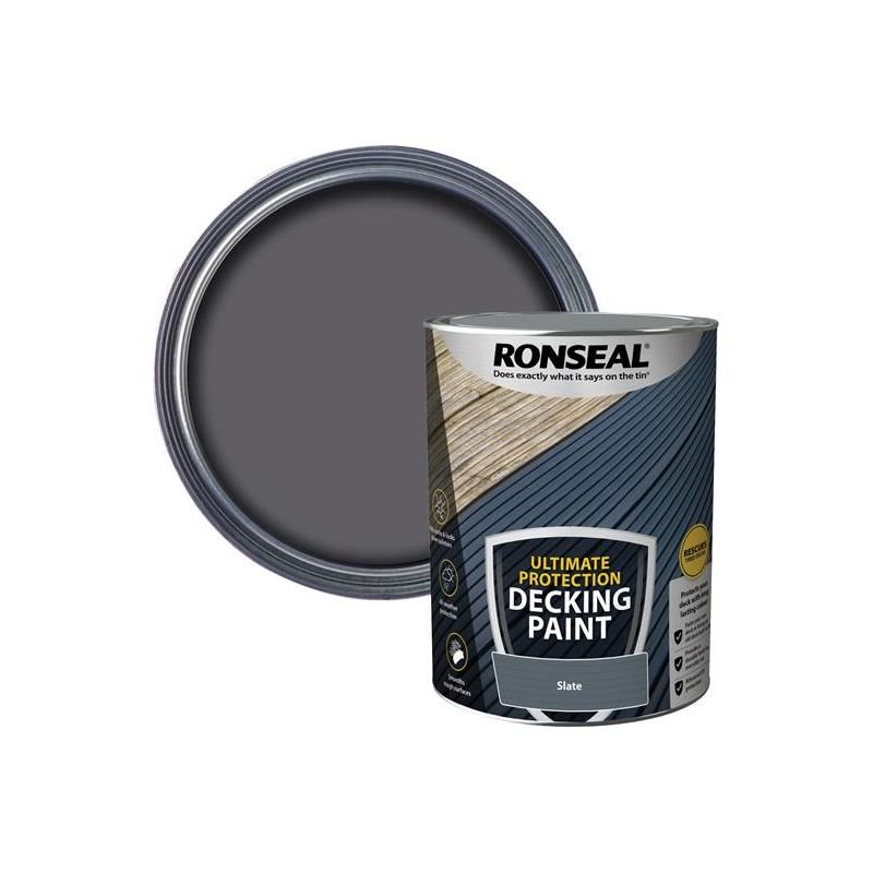 Ronseal Ultimate Protection Decking Paint Slate 5 litre Ronseal - RockBottom Nothampton