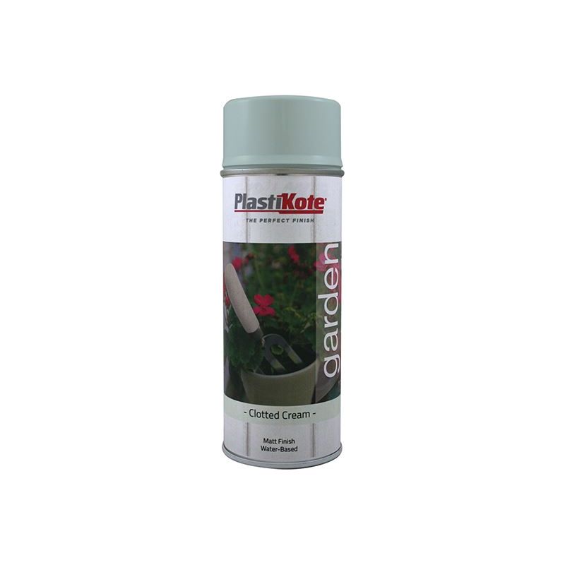 Plastikote Garden Colours Spray Paint Clotted Cream 400ml PlastiKote - RockBottom Nothampton