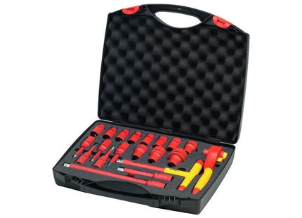 Wiha Insulated 1/2in Ratchet Wrench Set, 21 Piece (inc. Case) Wiha - RockBottom Northampton