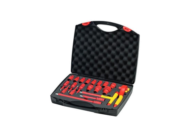 Wiha Insulated 1/2in Ratchet Wrench Set, 21 Piece (inc. Case) Wiha - RockBottom Northampton