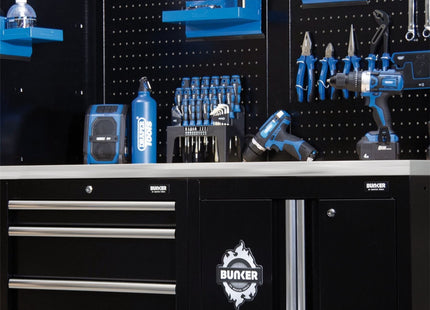 Draper BUNKER Modular Storage Combo with Stainless Steel Worktop (11 Piece) Draper - Town Tools 