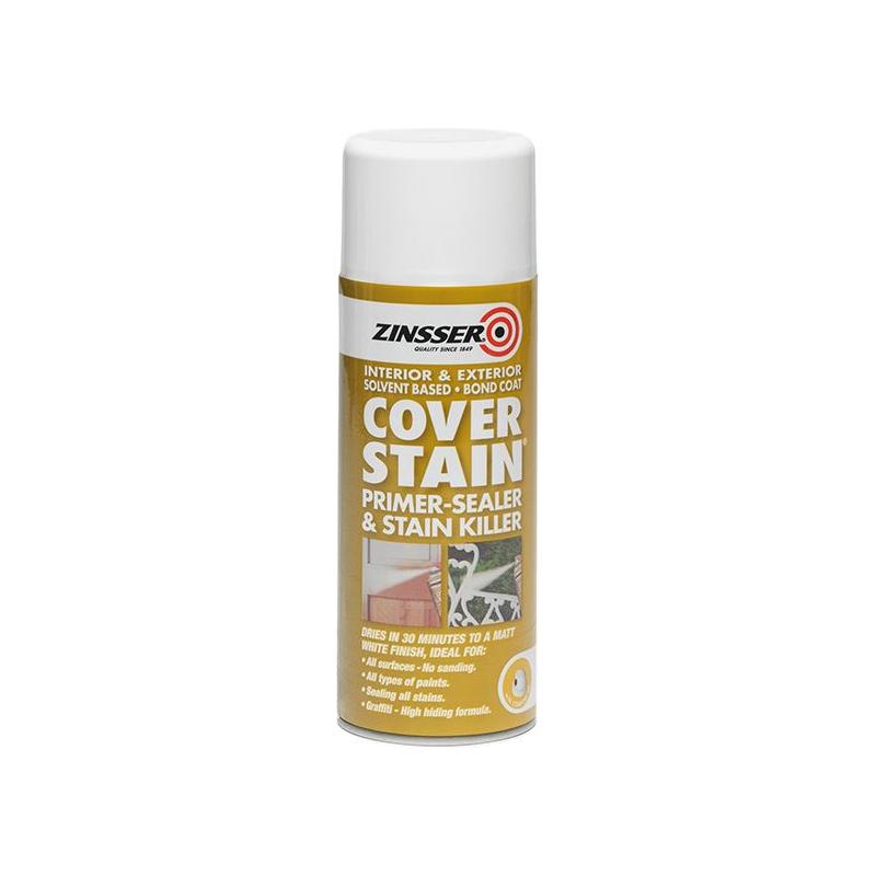 Zinsser Cover Stain® Primer - Sealer Aerosol 400ml Zinsser - RockBottom Northampton