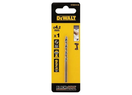 Dewalt Power Tools BLACK&GOLD HSS Drill Bit 4.2mm DeWALT Power Tools - RockBottom Northampton