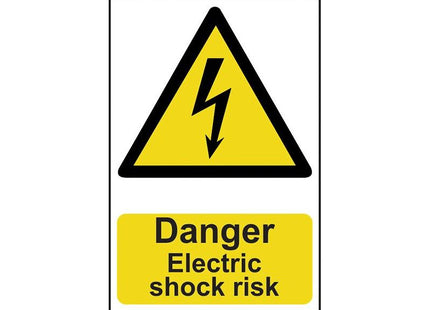 Scan Danger Electric Shock Risk - PVC Sign 200 x 300mm Scan - RockBottom Nothampton