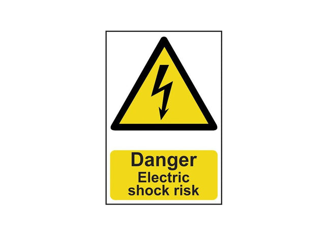 Scan Danger Electric Shock Risk - PVC Sign 200 x 300mm Scan - RockBottom Nothampton