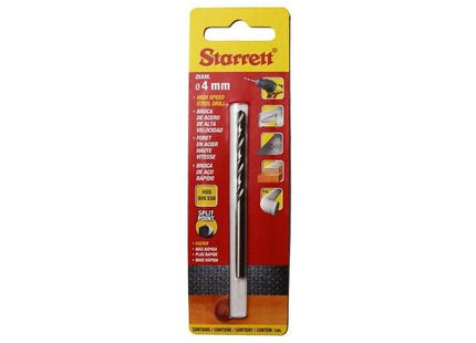 Starrett HSS Split Point Drill Bit 4.0 x 75mm Starrett - RockBottom Nothampton