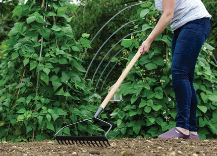 Kent & Stowe Carbon Steel Long Handled Soil Rake, FSC® Kent & Stowe - RockBottom Northampton