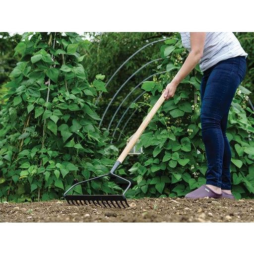 Kent & Stowe Carbon Steel Long Handled Soil Rake, FSC® Kent & Stowe - RockBottom Northampton