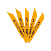 Dewalt Power Tools Bi-Metal Reciprocating Blade for Plastic & Pipes 152mm( Pack 5) DeWALT Power Tools - RockBottom Northampton