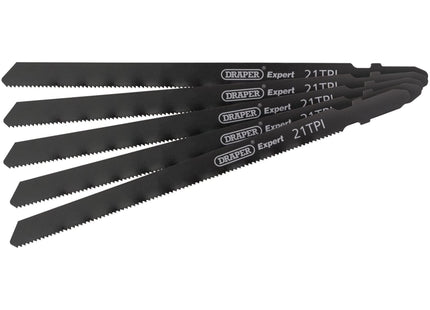Draper DT318A Jigsaw Blade Set, 130mm, (5 Piece) 81732 Draper - Town Tools 